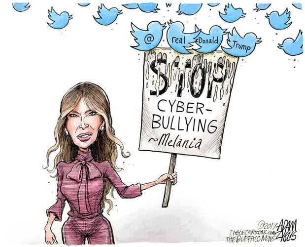 editorial cartooning about cyber bullying