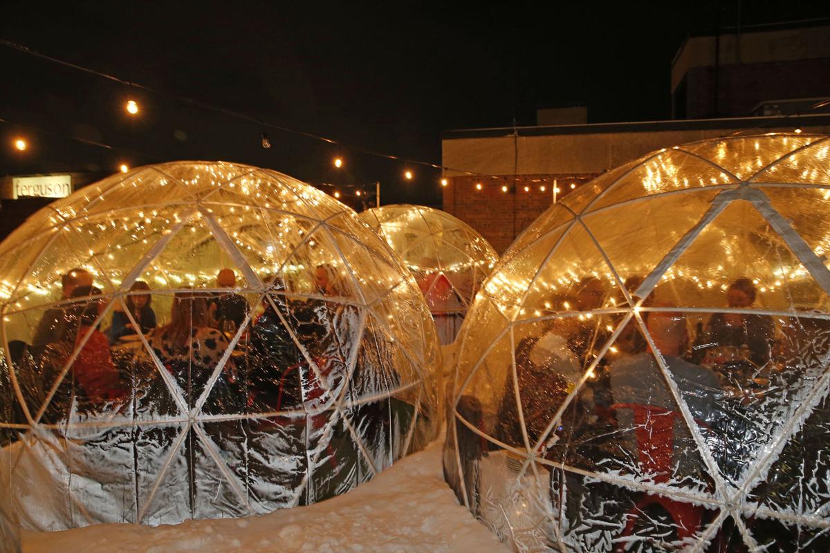'Snowglobe experience' At Tappo, Canalside, igloos are unique way to