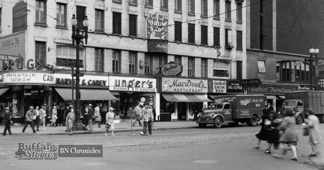 Torn down Tuesday Main and Chippewa 1946