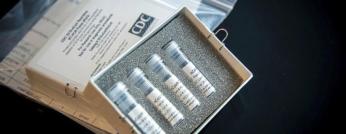 In an undated photo from the Centers for Disease Control and Prevention, a coronavirus diagnostic test kit distributed by the CDC. (Centers for Disease Control and Prevention via The New York Times)