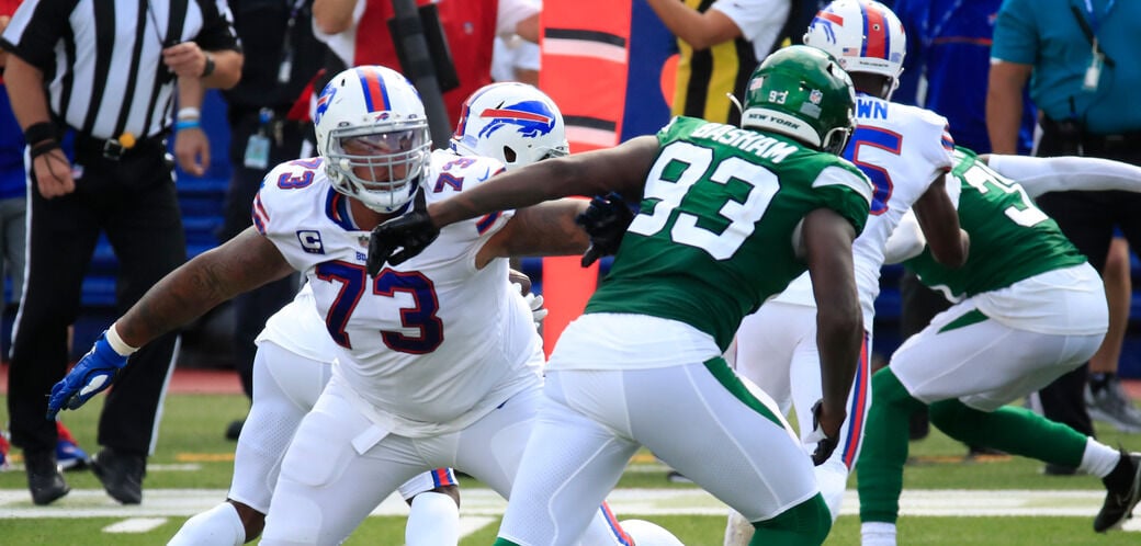 Buffalo Bills offensive tackle Dion Dawkins hosts a roundtable after the  Buffalo mass shooting with current and former Bills players