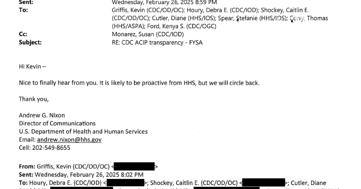 Read the CDC emails here