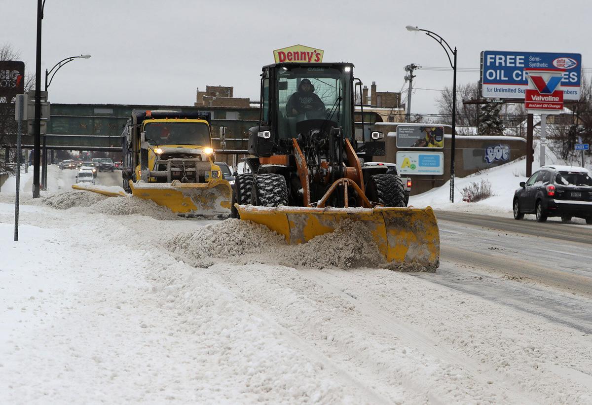 Wild Art Delaware Ave snow plows Hickey