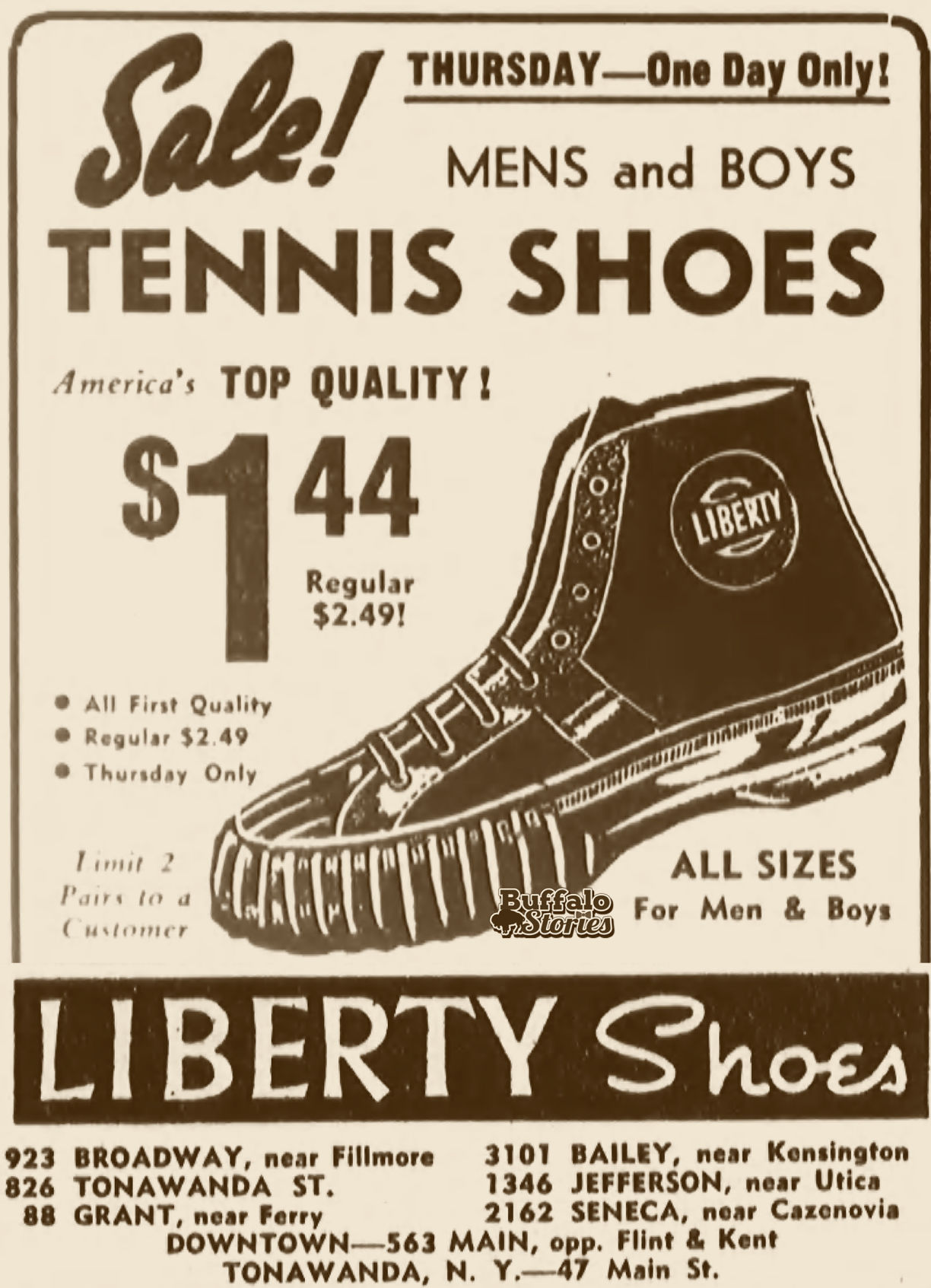Buffalo in the '50s: Liberty Shoes had 
