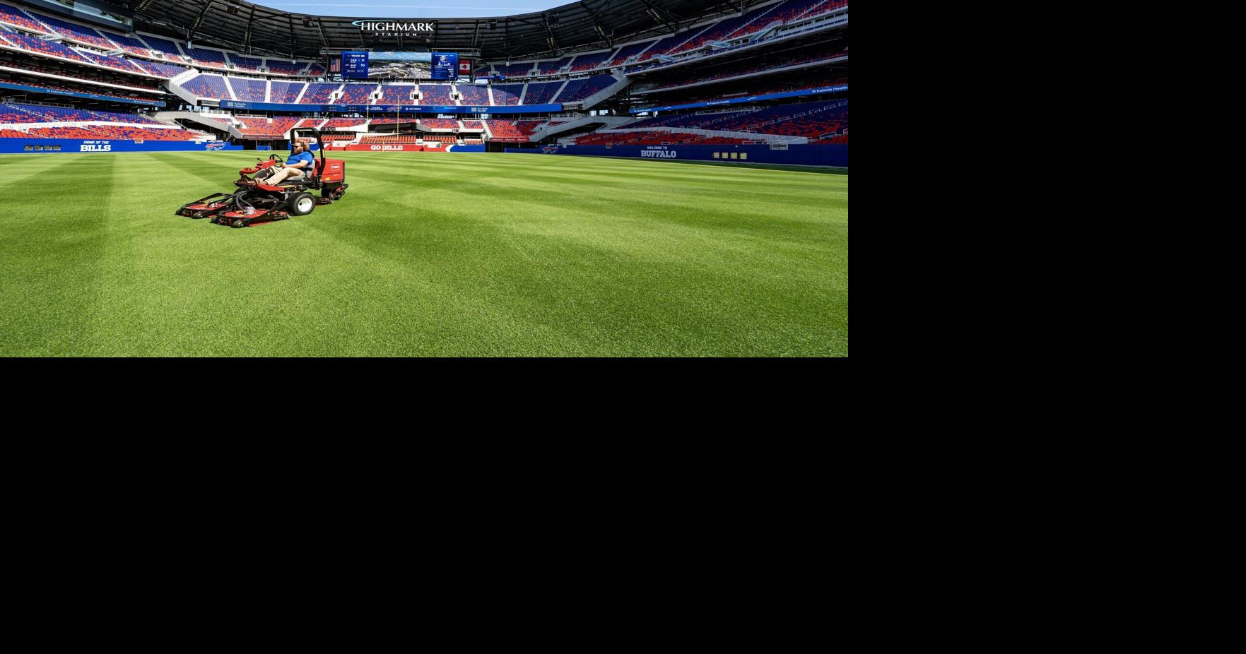 The Bills' grass at Highmark Stadium – yes, grass – is state of the art. Take a look