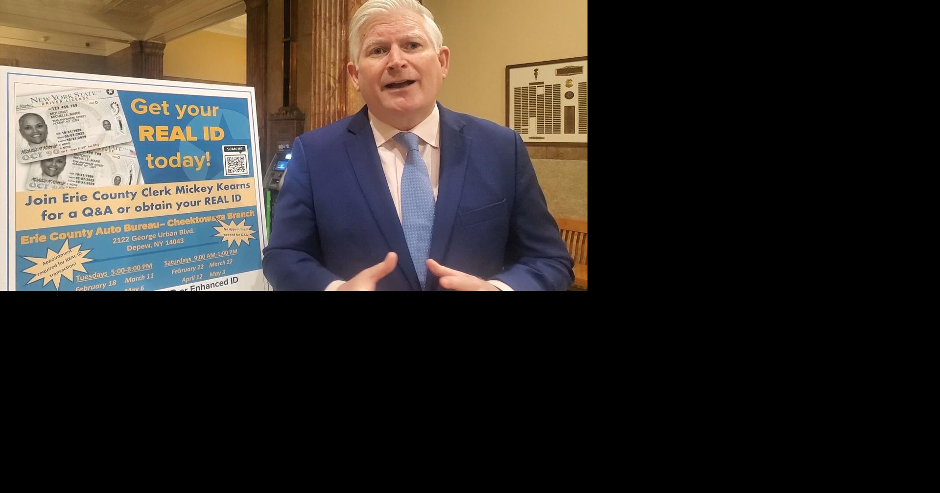 Erie County Clerk Kearns urges people to get Real ID soon