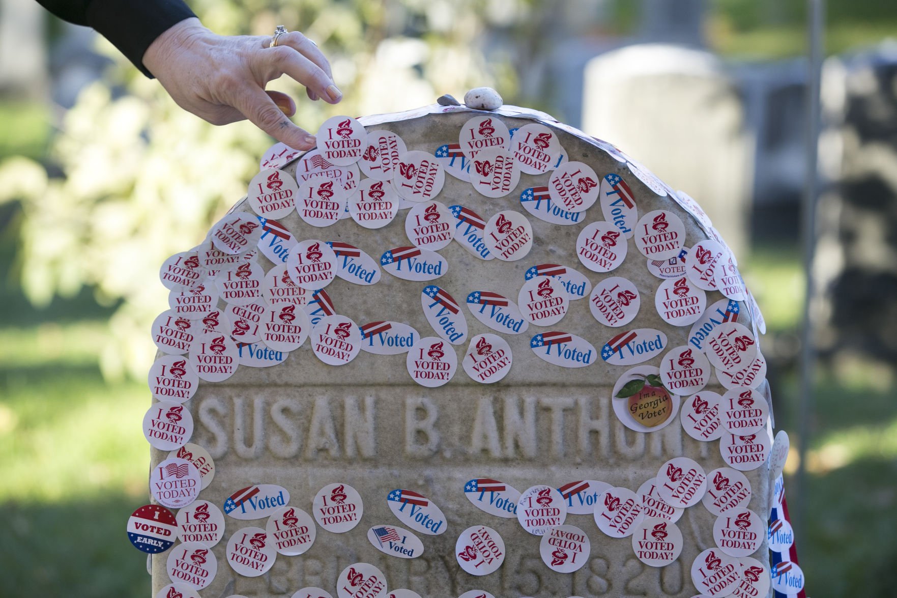 Susan B. Anthony's Gravesite Draws Stream Of Admirers