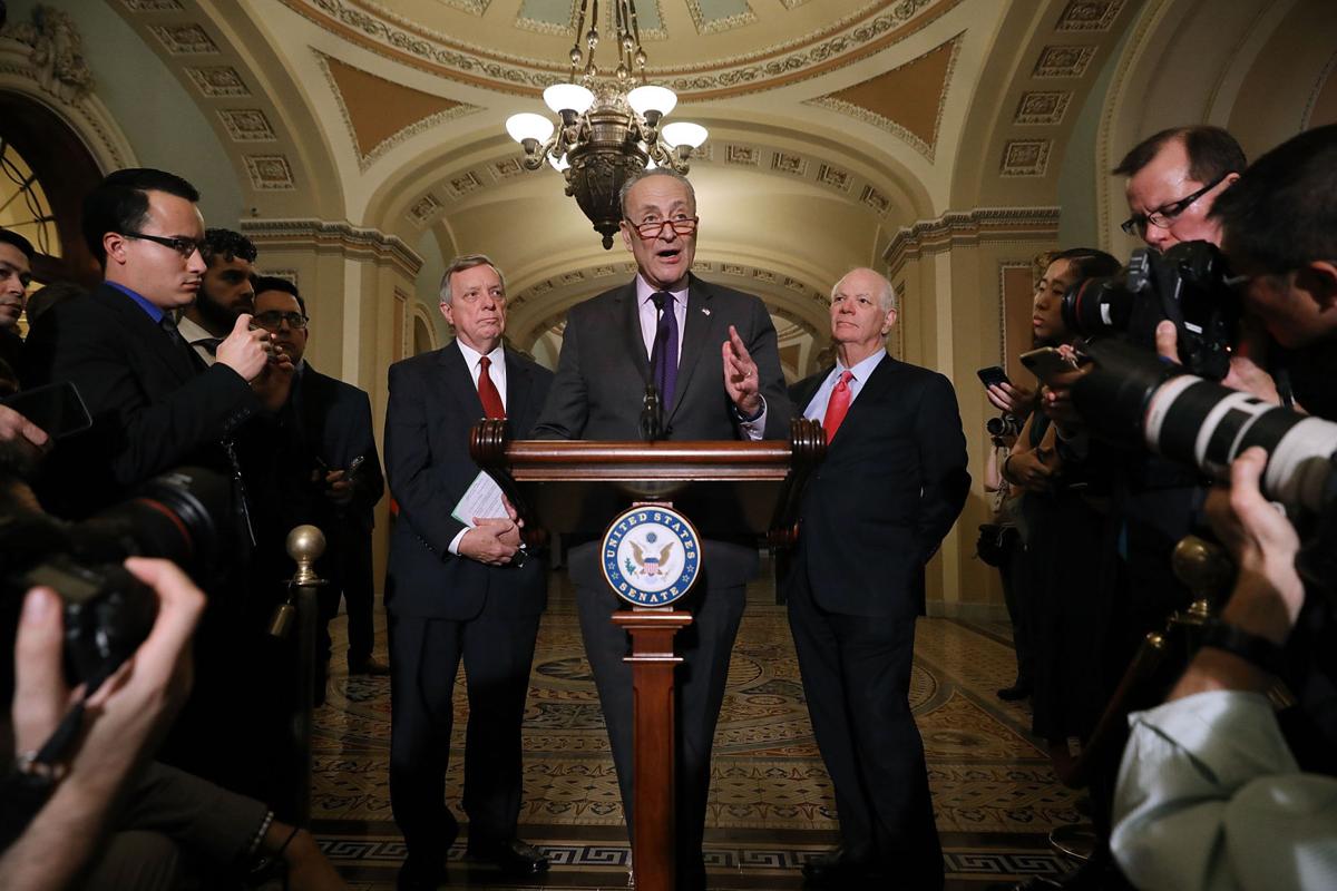 Senate Leaders Speak To Press After Party Policy Luncheons