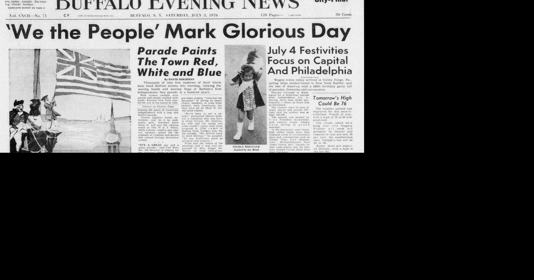 Buffalo News stories from July 3, 1976 Bicentennial Special