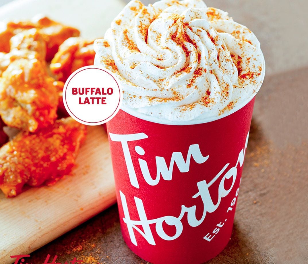 Tim Hortons Releases Buffalo Latte In Hard Espresso Push Dining