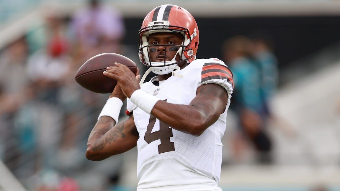 Deshaun Watson, back at the Browns facility on Monday, has kept in close  contact with the QBs during his ban 