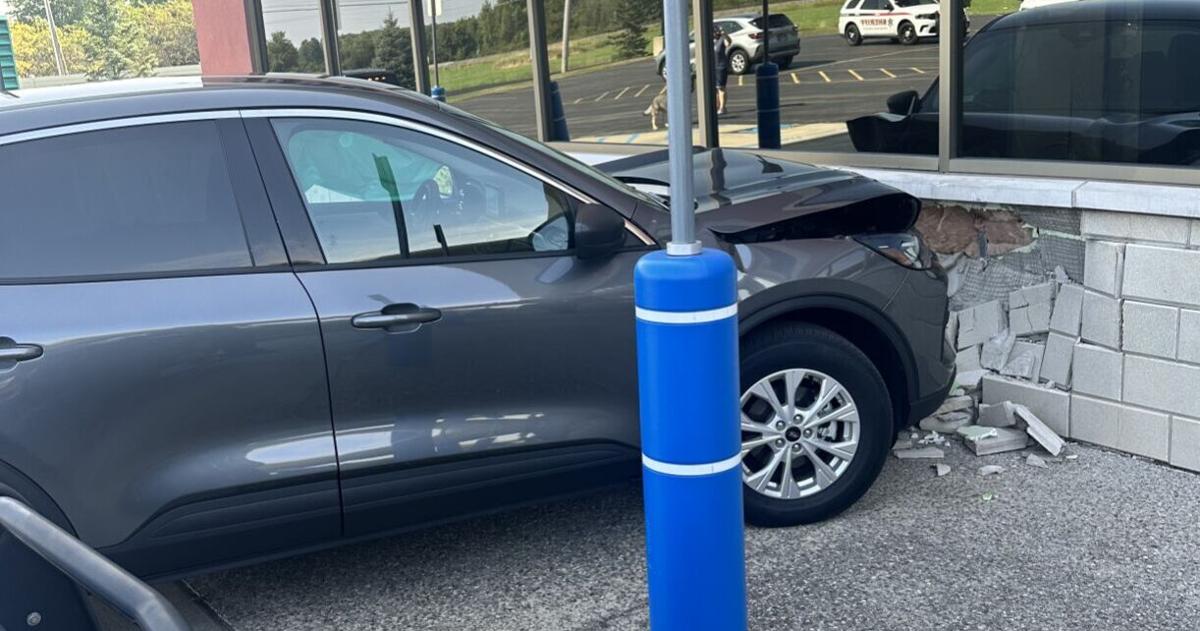 Two injured after vehicle crashes into Cambria building