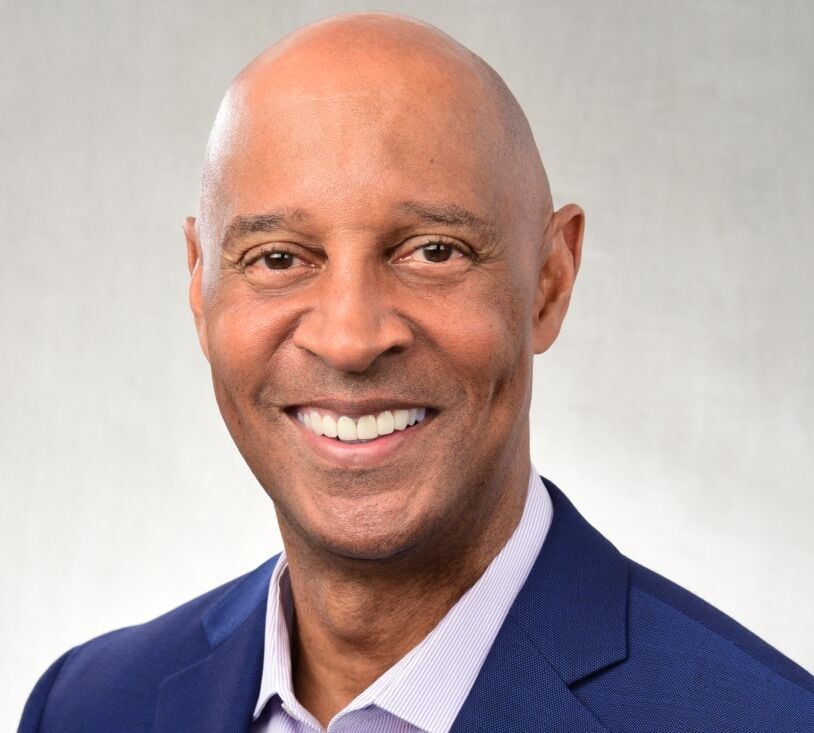 CBS analyst James Lofton looks on before an NFL football game