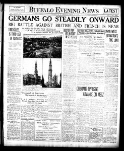 Front page: Aug. 21, 1914