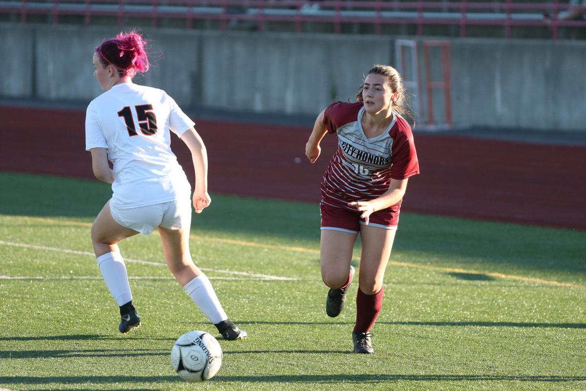 City Honors vs Akron in Girls varsity soccer (copy)