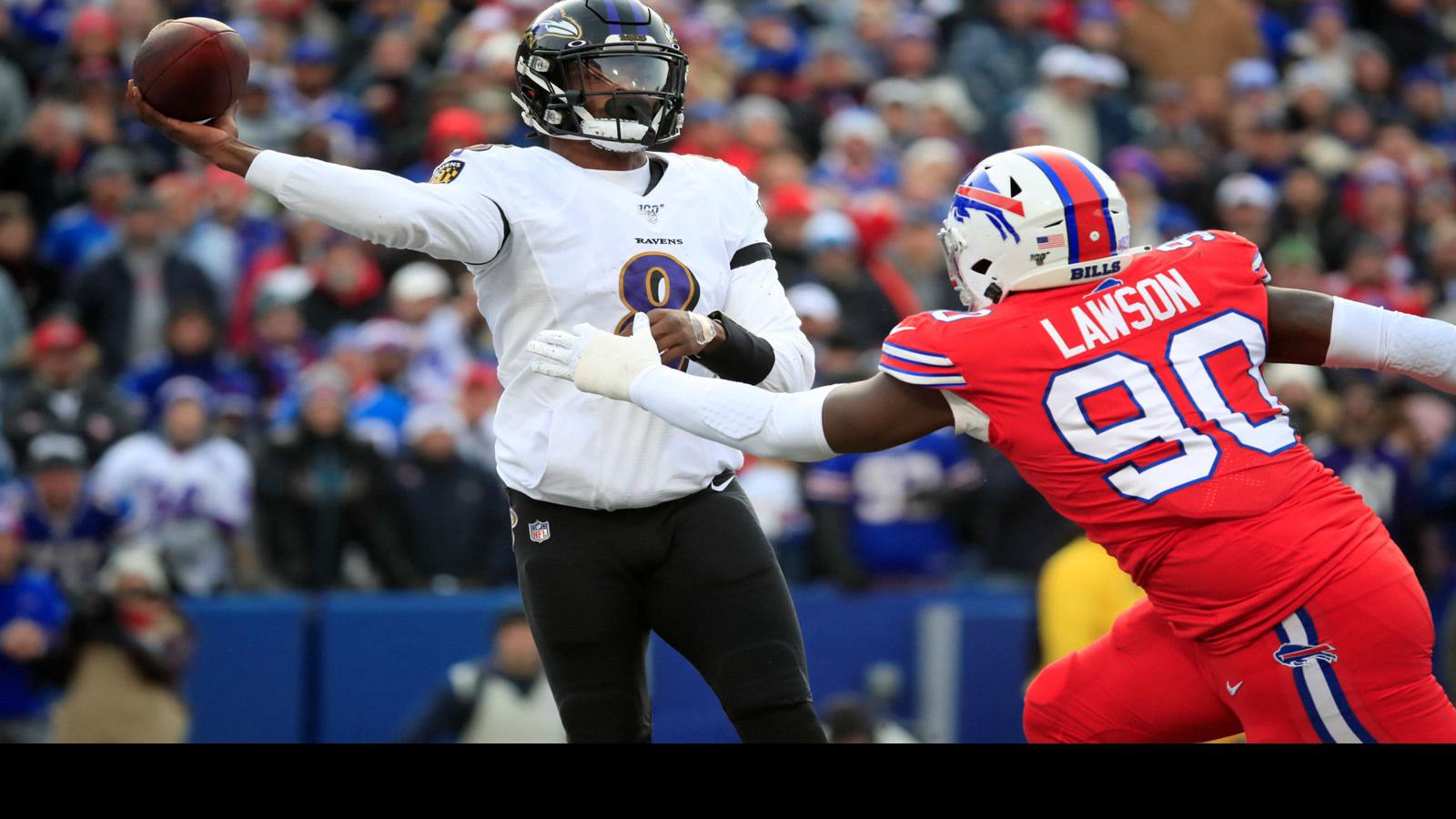 Bills Defense Does Credible Job Vs Lamar Jackson But Not Enough For A Win Buffalo Bills News Nfl Buffalonews Com
