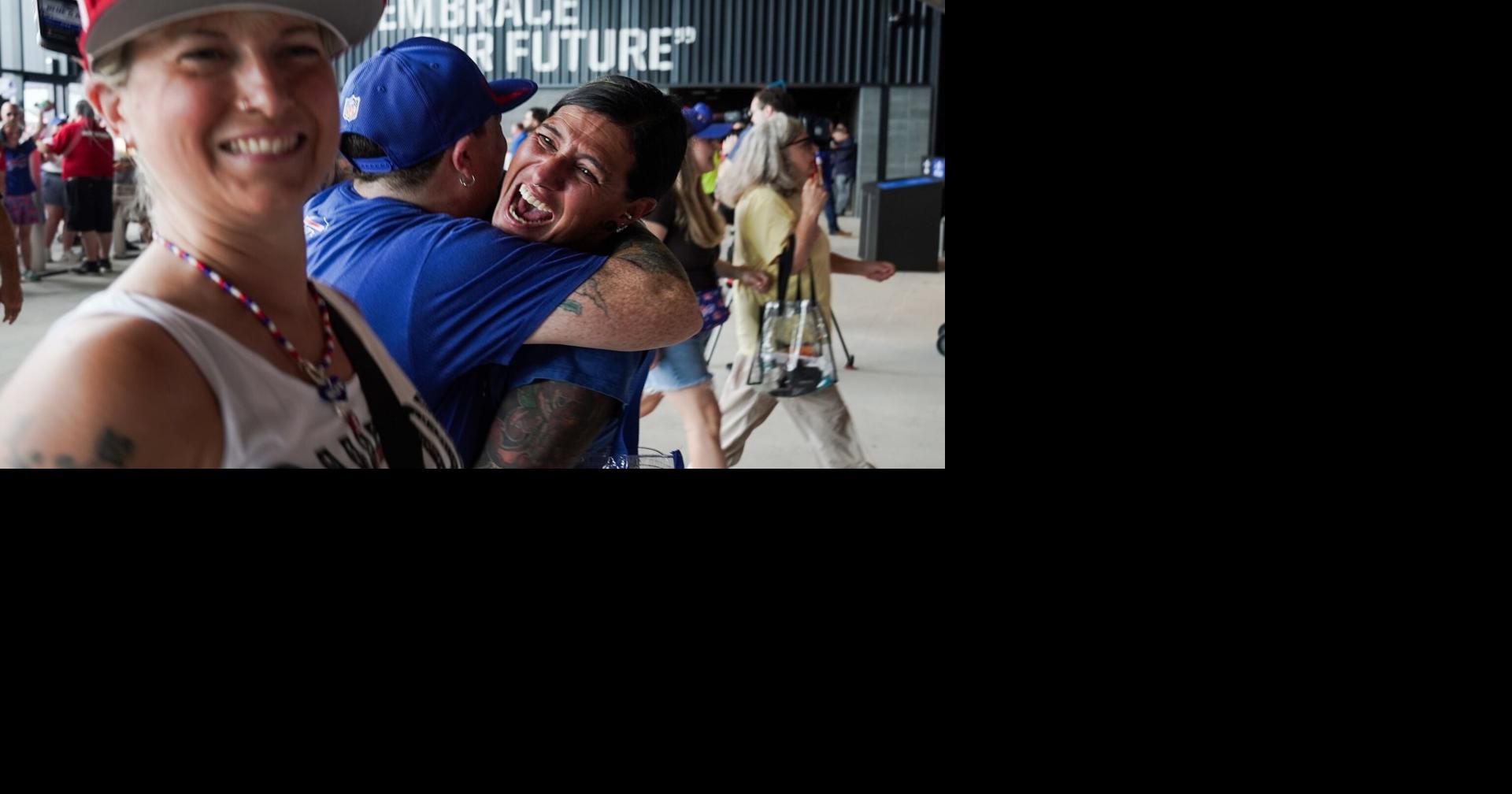 Yells, cheers and 'Go Bills!' as fans enter Highmark Stadium for the first time