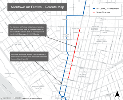 Allentown Art Festival Reroutes the 11 and 25