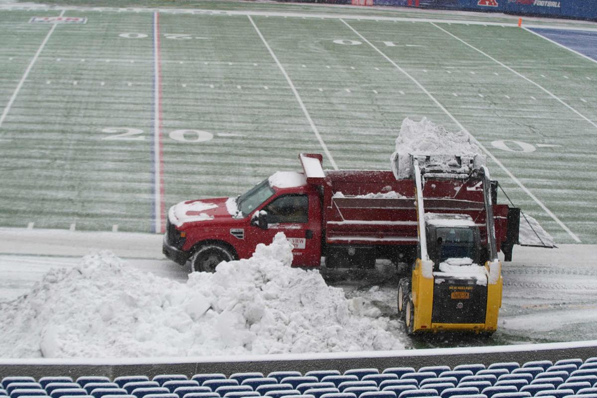 Buffalo Bills Share Photos of Snowed-in Highmark Stadium