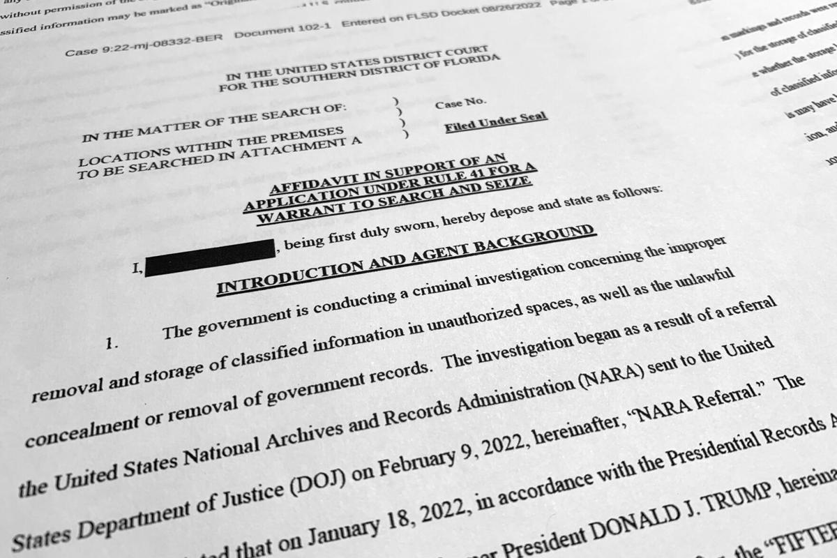 Justice Dept. releases redacted Mar-a-Lago search affidavit