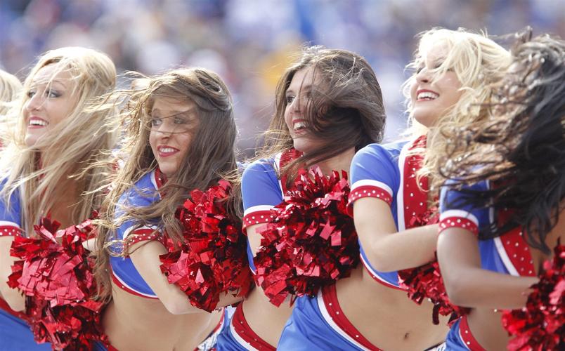 01 November 2009: Buffalo Jills cheerleaders cheer for the bills during a  game against the Houston Texans at Ralph Wilson Stadium in Orchard Park,  NY. (Icon Sportswire via AP Images Stock Photo - Alamy