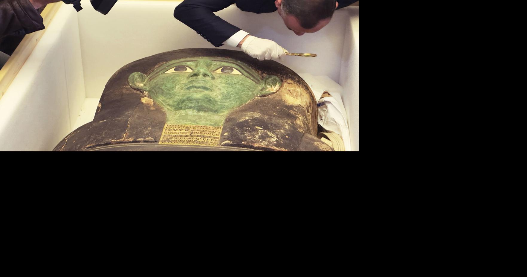 Looted ancient sarcophagus returned to Egypt from US