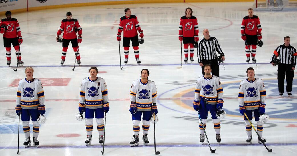 Nod to Aud? Crossed swords? What the Sabres Hometown Remix uniforms should and shouldn't include
