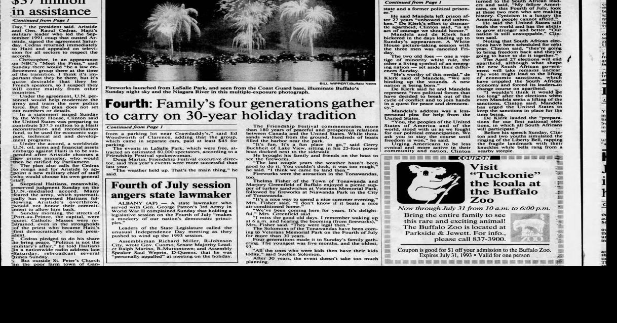 See historical July 4 stories from the Buffalo News