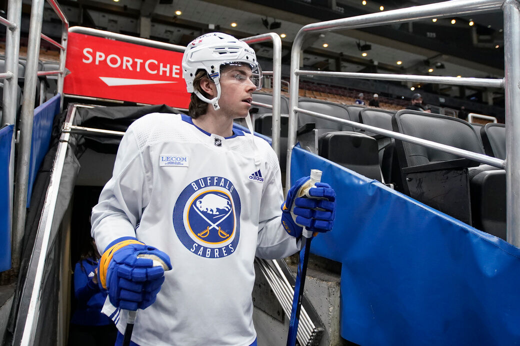 Photos Surface of Buffalo Sabres New 2022 Heritage Classic Jersey