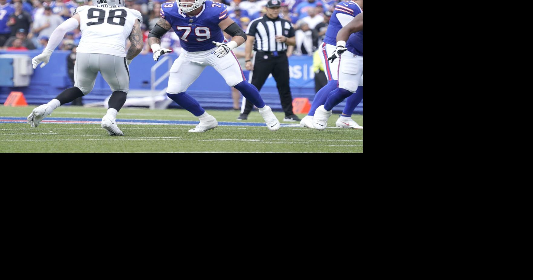 Bills' Spencer Brown improves vs. Maxx Crosby pass rush