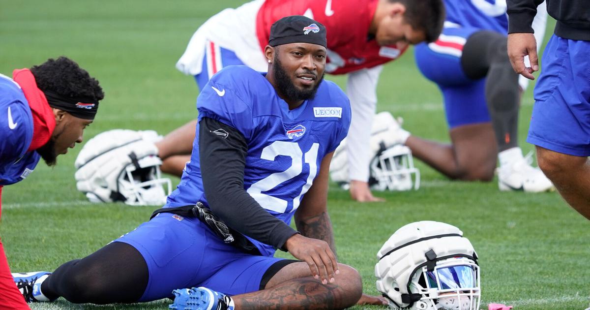 Mike Edwards safety Bills hamstring return practice Chiefs