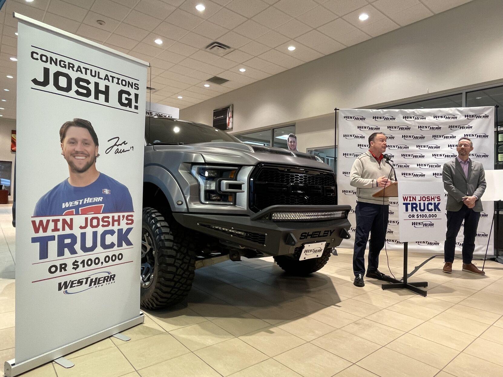 Winner announced in West Herr's Josh Allen truck giveaway