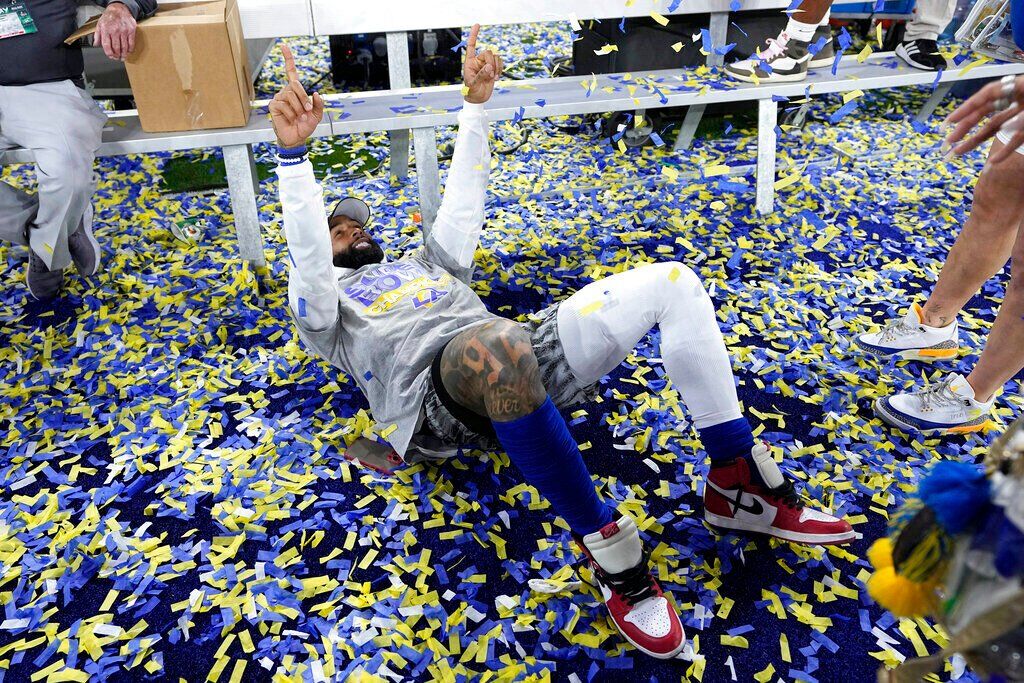 Odell Beckham Jr. breaks down after Rams win Super Bowl LVI