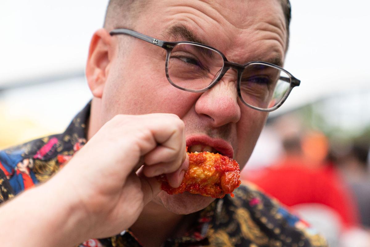 Flea Is Red Hot While Eating Spicy Wings