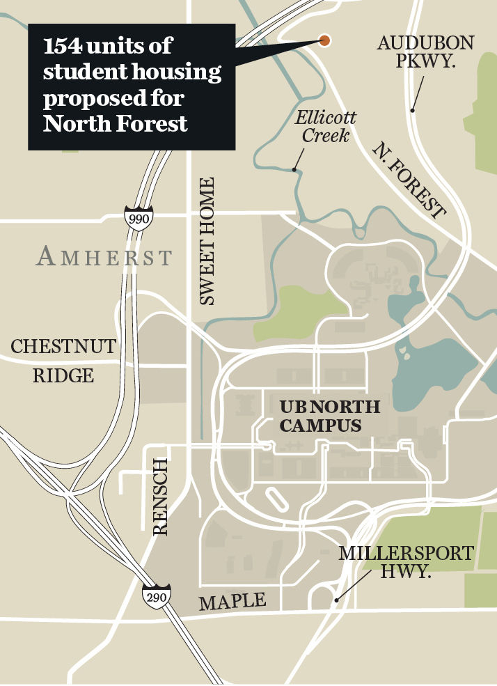 Ub North Campus Map 154-Unit Student Housing Complex Near Ub North Campus Moves Forward | Local  News | Buffalonews.com