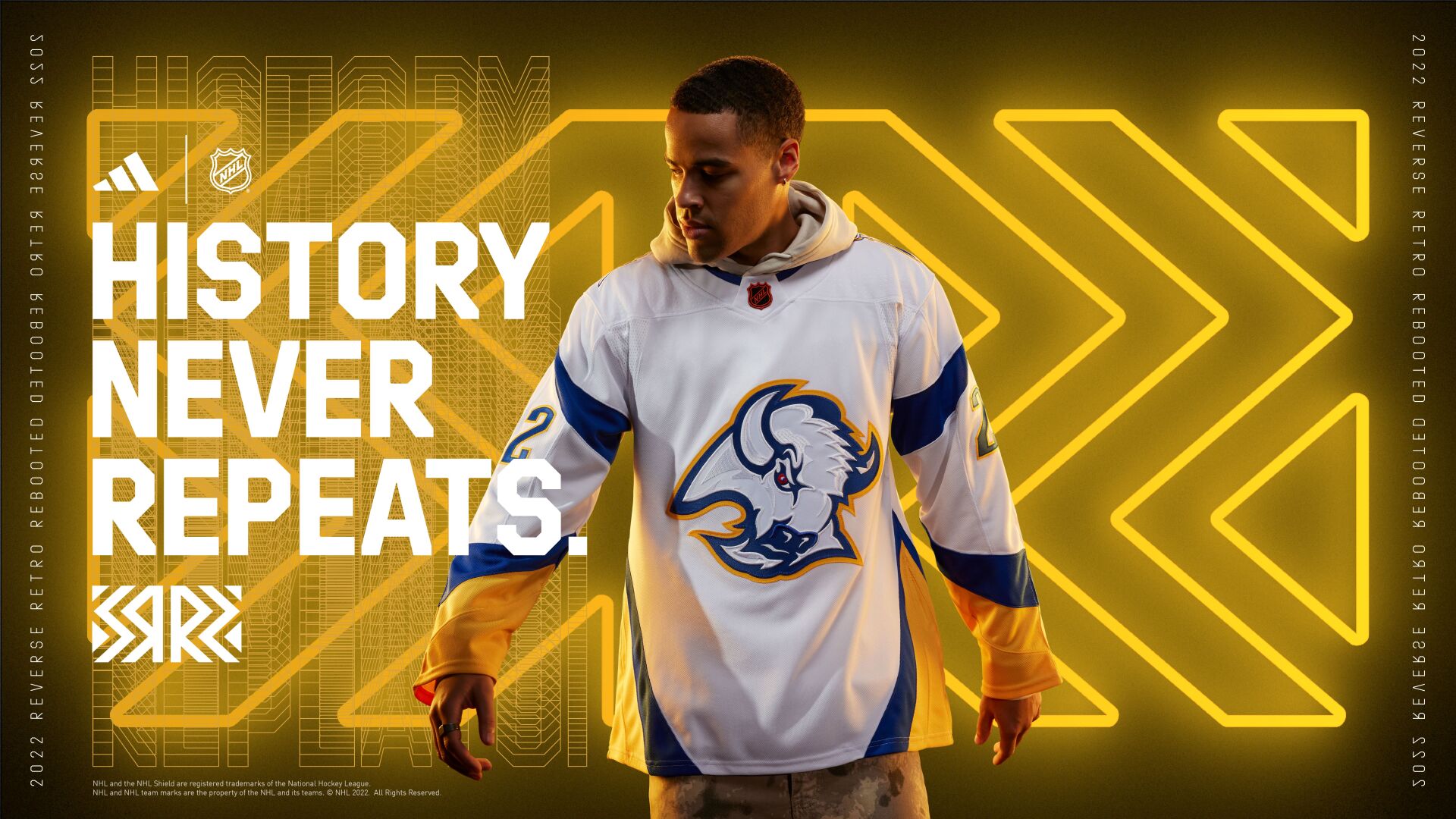 sabres blue and gold goat head