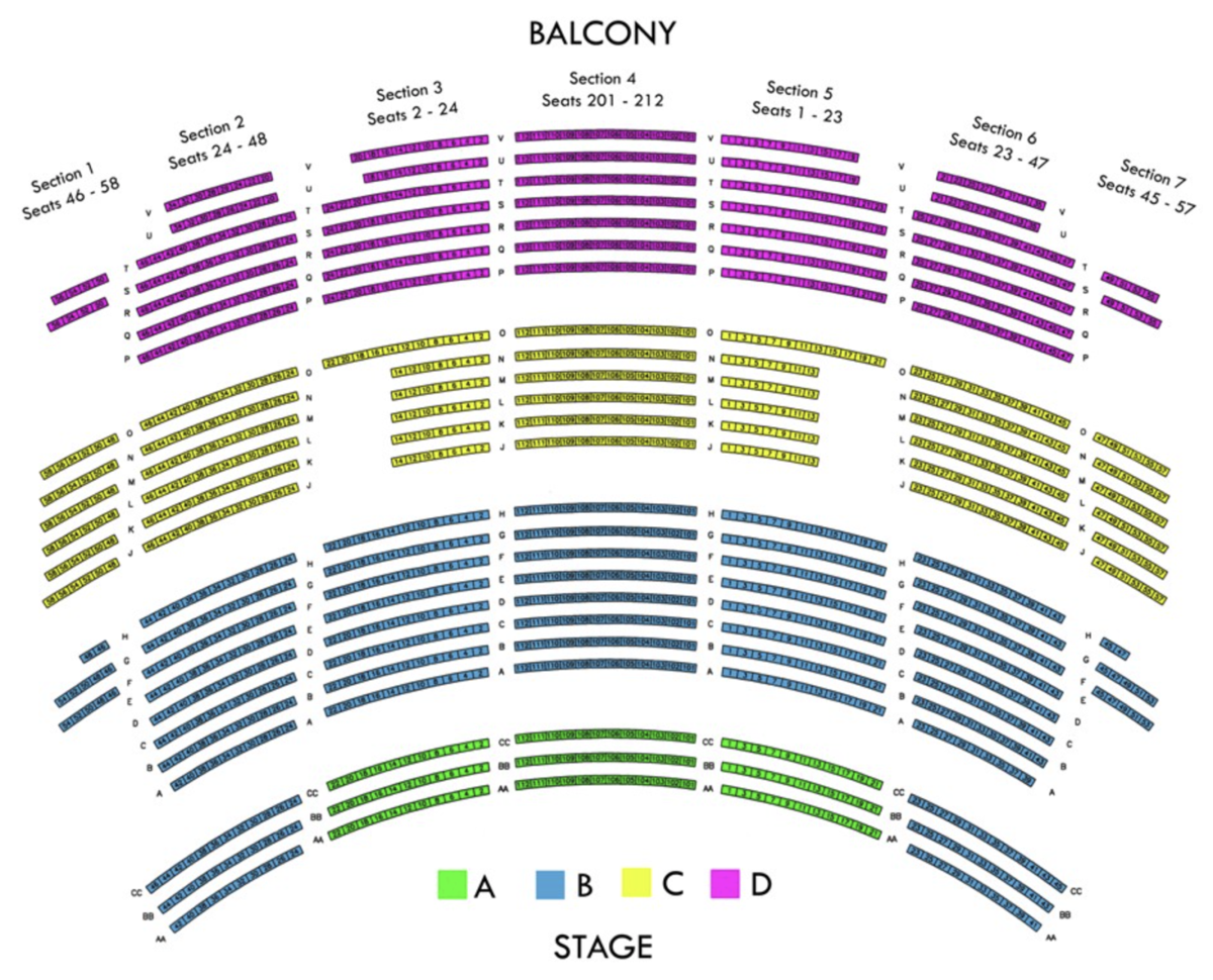 Seat Number Schuster Center Seating Chart