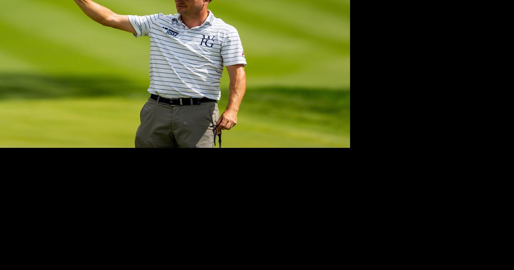 Zach Johnson reacts to the Kaulig Companies PGA Championship Final Round, July 12, 2026, at Firestone Country Club in Akron,