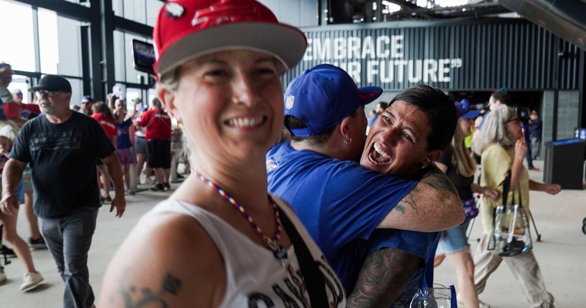 'Like seeing your kid born’: Bills fans embrace first chance to see new Highmark Stadium