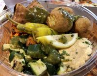 Seneca Kitchen falafel Mediterranean bowl