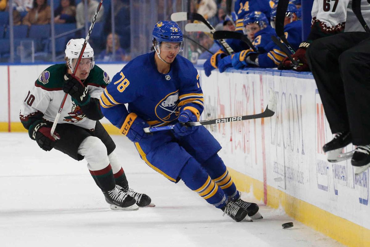 Buffalo Sabres defenseman Jacob Bryson (78) skates during the