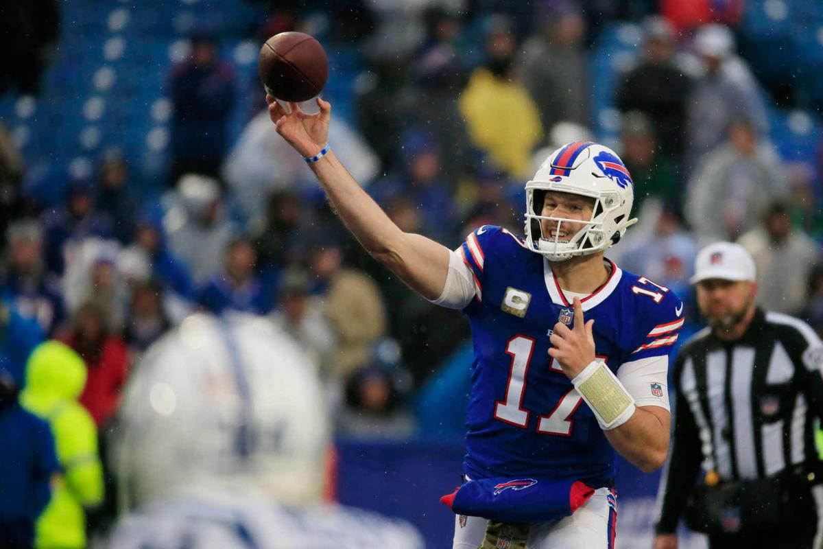 Bills quarterback Josh Allen steamed after fan throws football at him