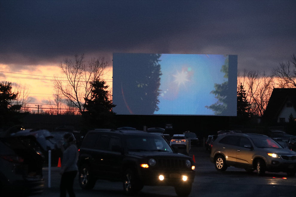 Watch now Excited crowd flocks to Transit Drivein reopening Local