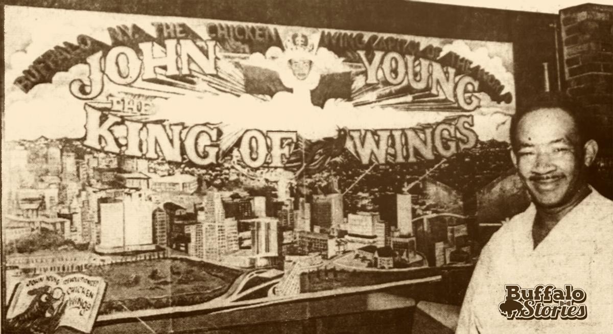 John Young Wing King with mural 1981