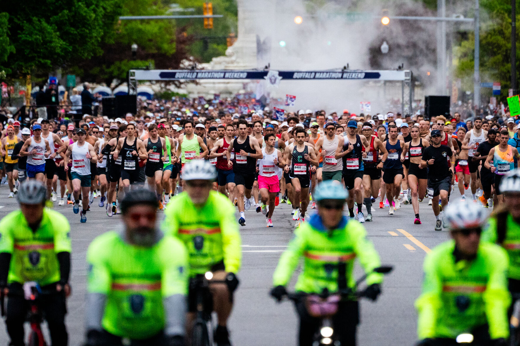 Photos: Runners cover city streets at the 2026 Buffalo Marathon