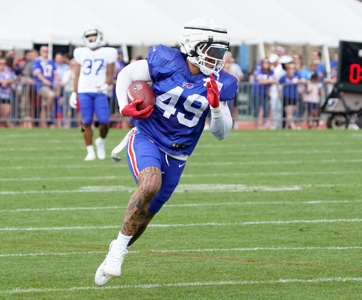 Buffalo Bills quarterback Josh Allen is seen during an NFL football  training camp with the Carolina Panthers in Spartanburg, S.C., Wednesday,  Aug. 14, 2019. (AP Photo/Gerry Broome Stock Photo - Alamy