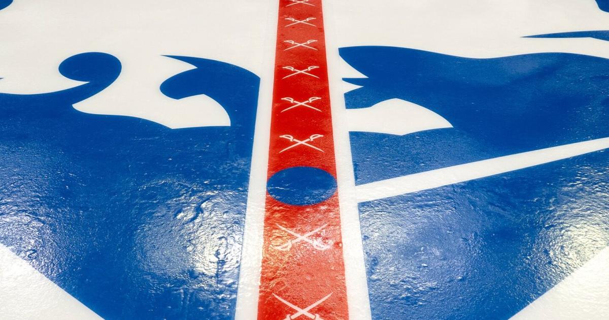 Center Ice Line Pattern Sabres add new touch to center ice line, and fans are excited