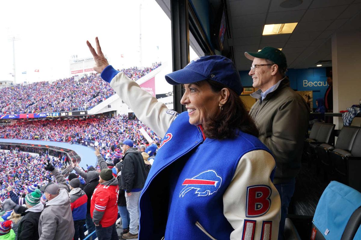 Gov. Kathy Hochul attends Buffalo Bills game