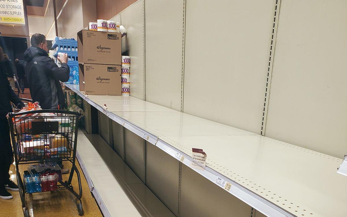 wegmans toilet paper empty shelves covid-19 coronavirus