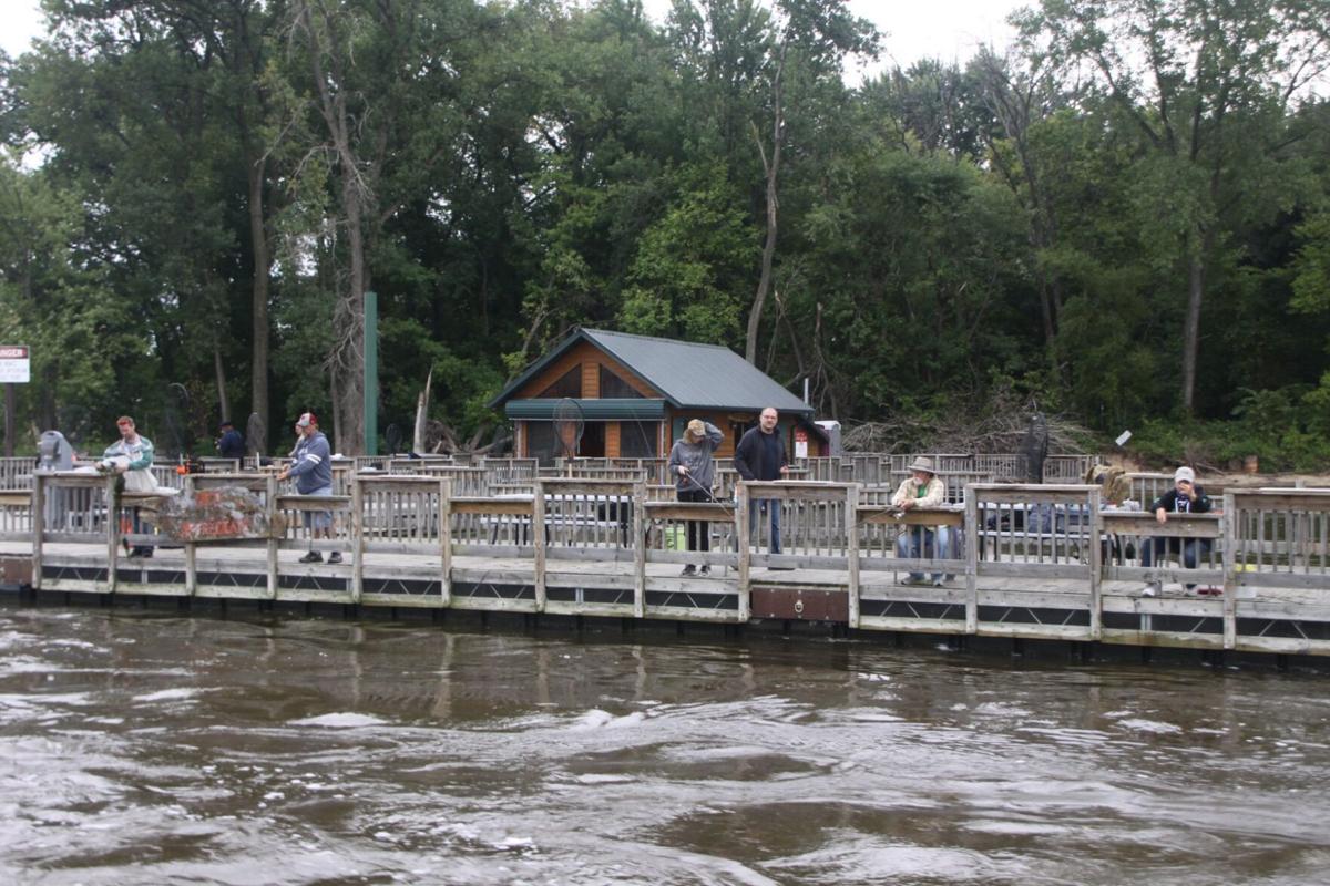 Fishing upper Mississippi River in LaCrosse, Wisc., can be
